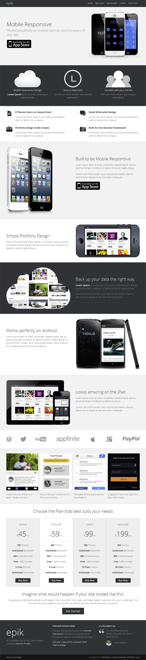 Epic Responsive Business WordPress Theme