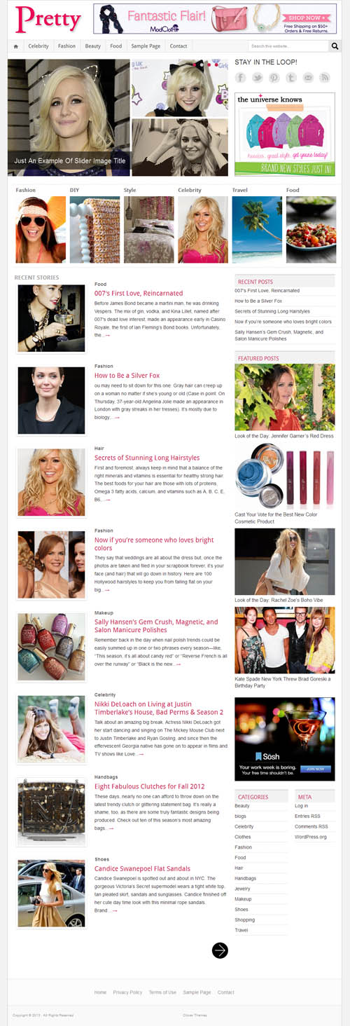  Pretty Magazine WordPress Theme