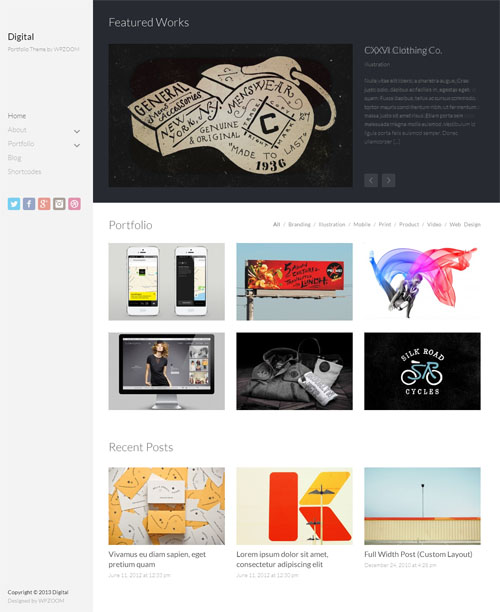 Digital Portfolio WordPress Theme