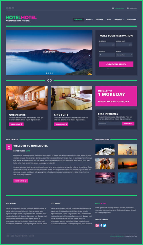 Hotel Motel WordPress Theme