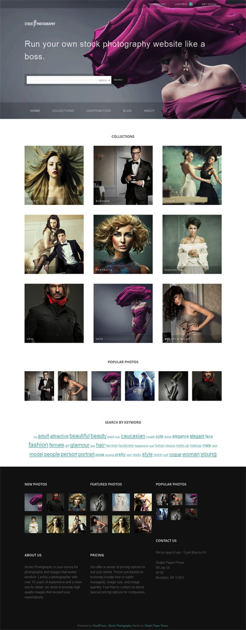 Stock Photography WordPress Theme