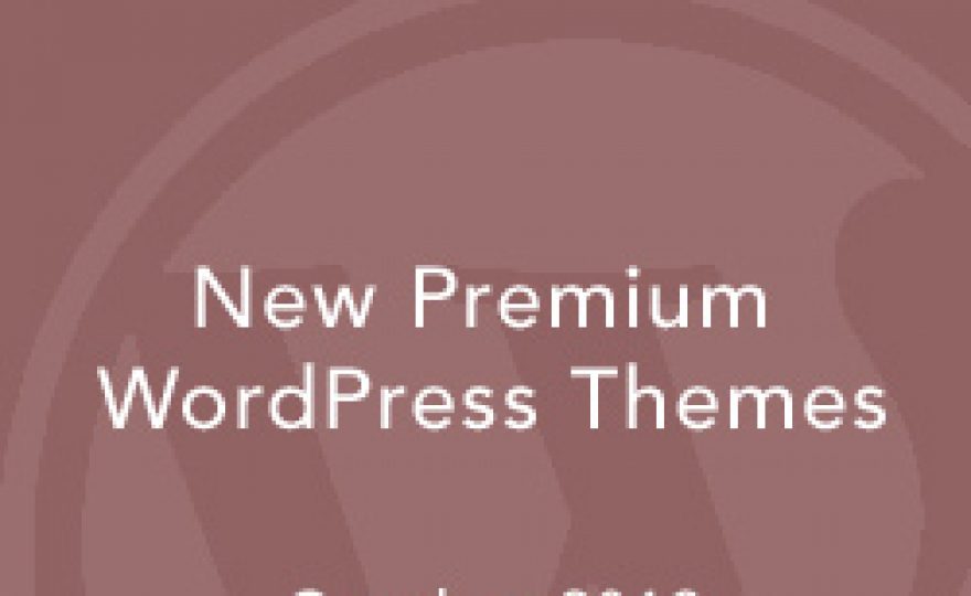New Premium WordPress Themes October 2013