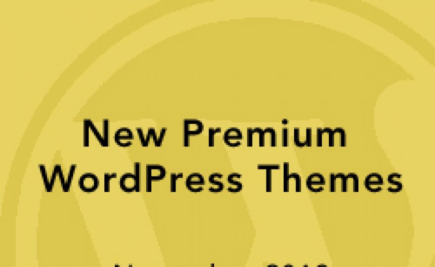 New Premium WordPress Themes November 2013