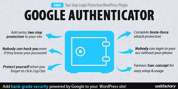 WordPress - 5sec Google Authenticator 2-Step Login Protection   CodeCanyon