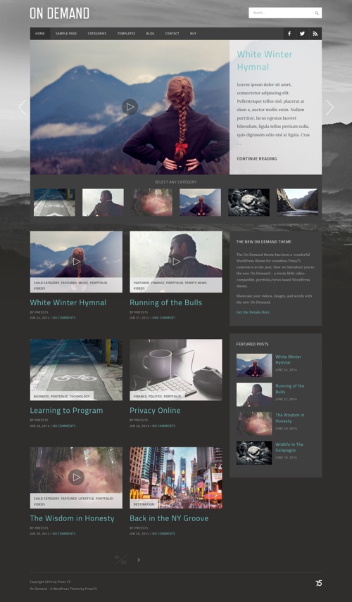 30 best video wordpress themes 2018 videography portfolio websites