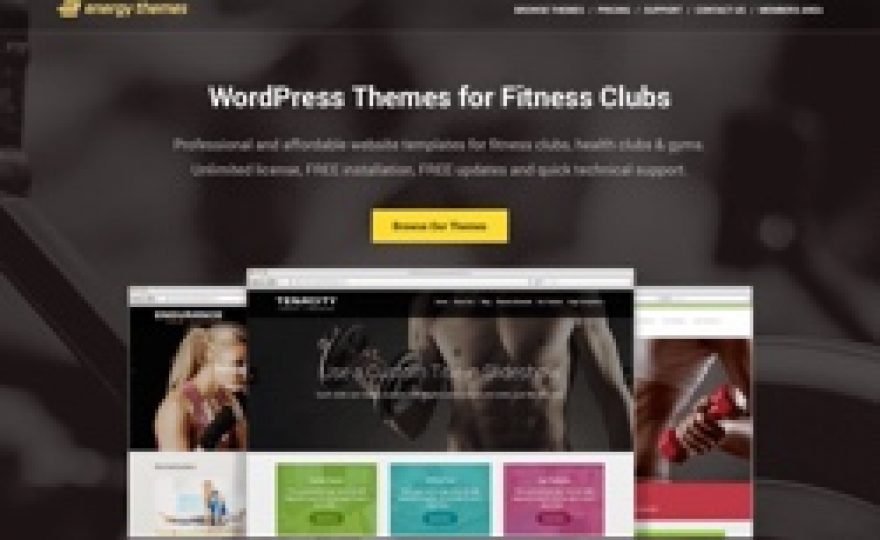 EnergyThemes.com: A New Shop for Fitness & Gym WordPress Themes