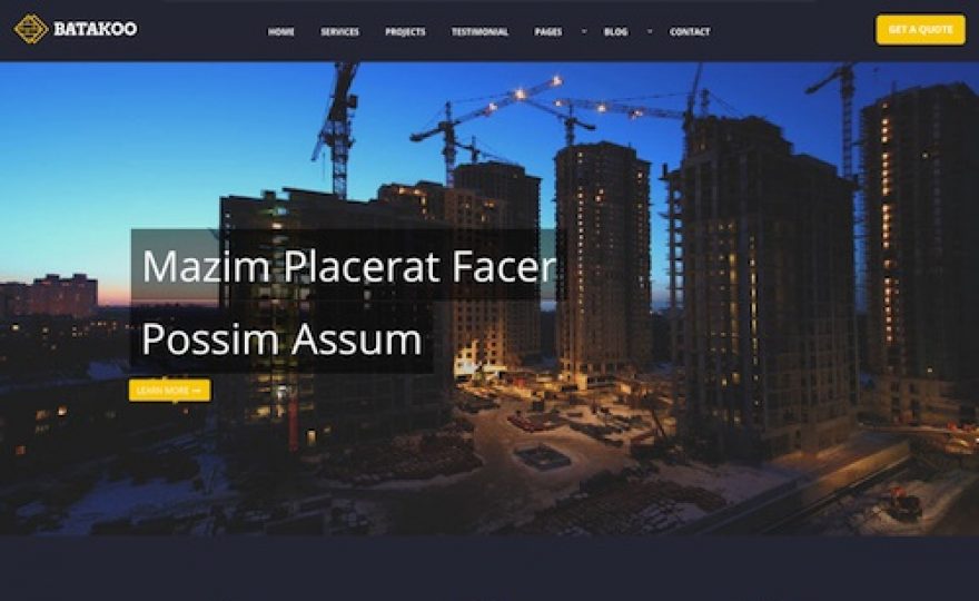 10+ WordPress Themes for Construction Companies