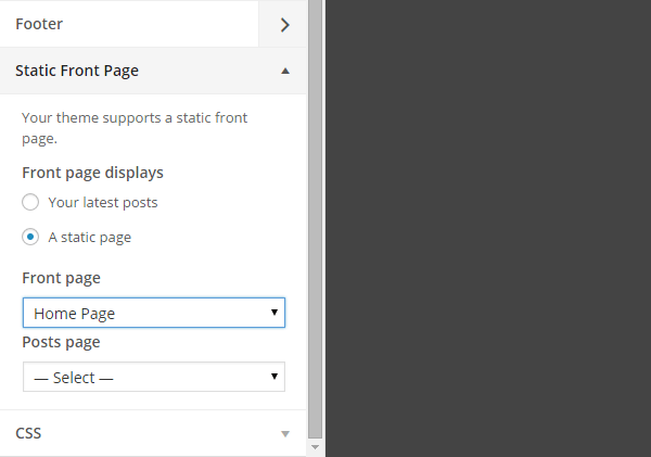 Layers Set a Static Page