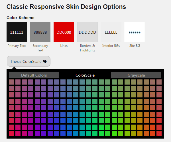 Thesis Review Color Options