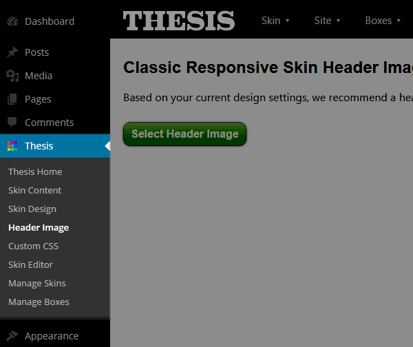 Thesis Review Sidebar Menu