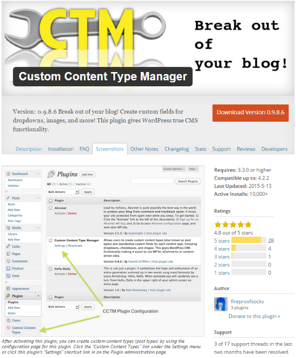 Custom Content Type Manager