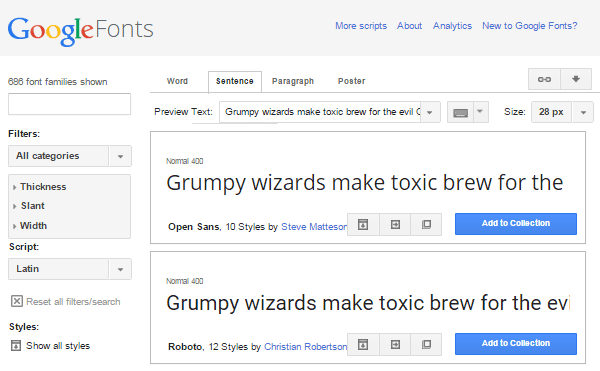 Google Fonts