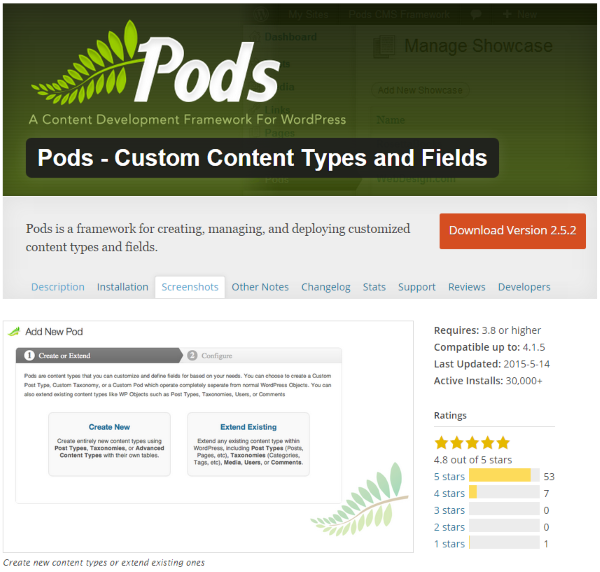 Pods - Custom Content Types and Fields