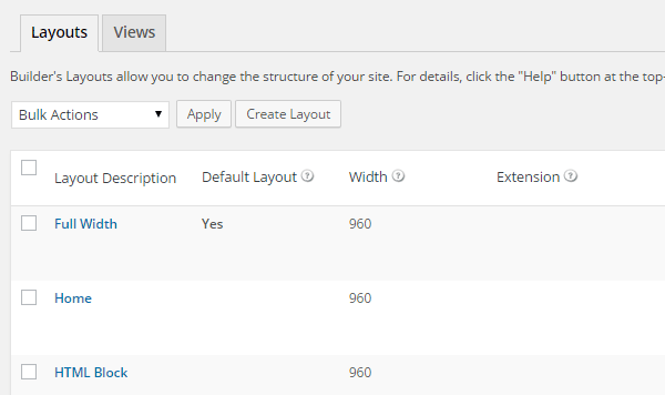 iThemes Builder Review Layout Manager