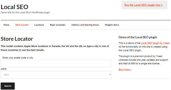 Yoast Local SEO plugin