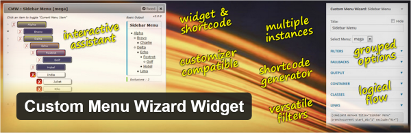 Custom Menu Wizard Widget