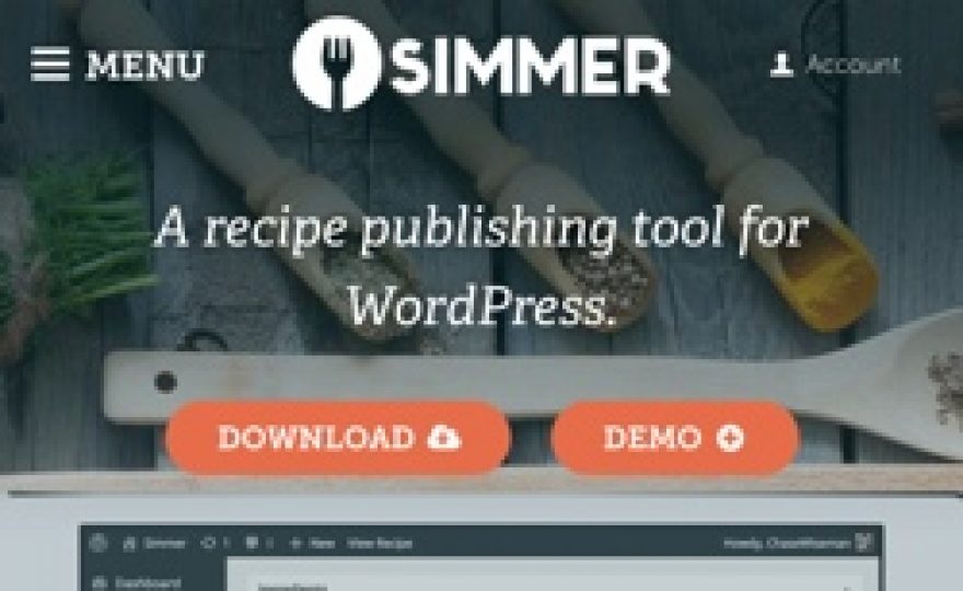 Simmer – A Recipe Publishing Tool for WordPress