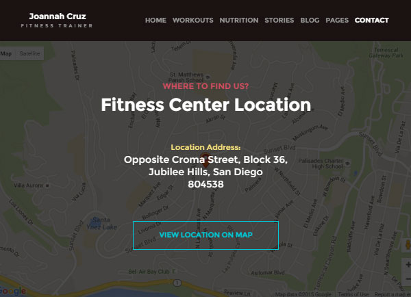 Personal Trainer Website Location