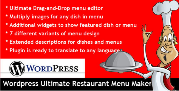 Wordpress Ultimate Restaurant Menu Maker