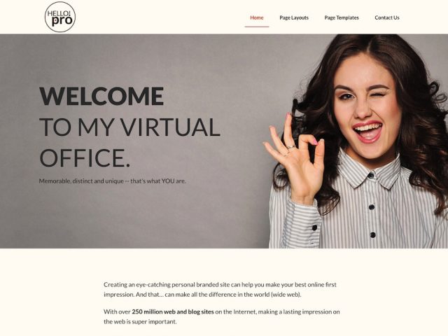 Hello Pro: Personal Branding WordPress Theme