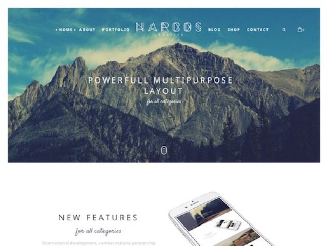 Narcos: One Page Multipurpose WordPress Theme