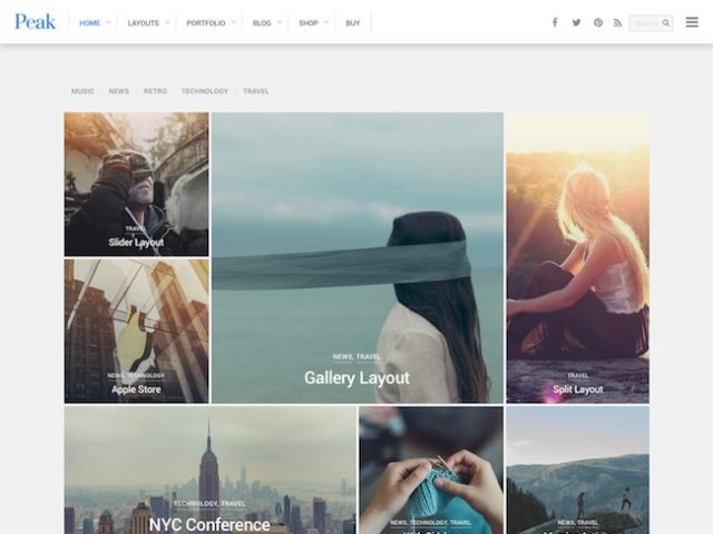 Peak – Multipurpose Grid WordPress Theme