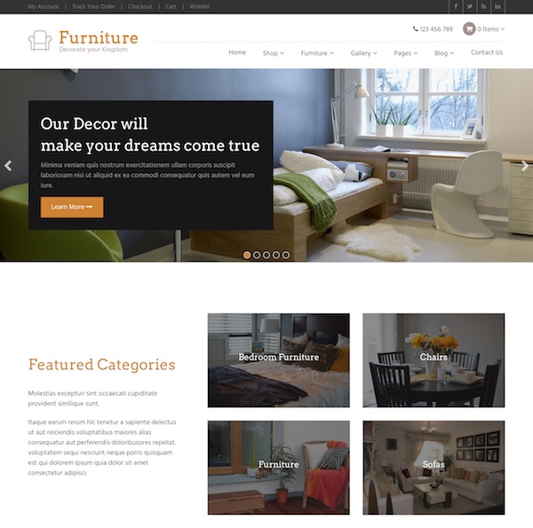 furniture wordpress theme