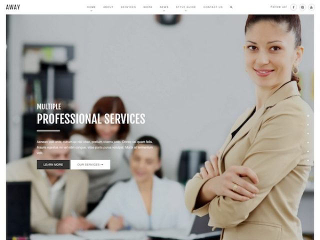 Away Corporate WordPress Theme