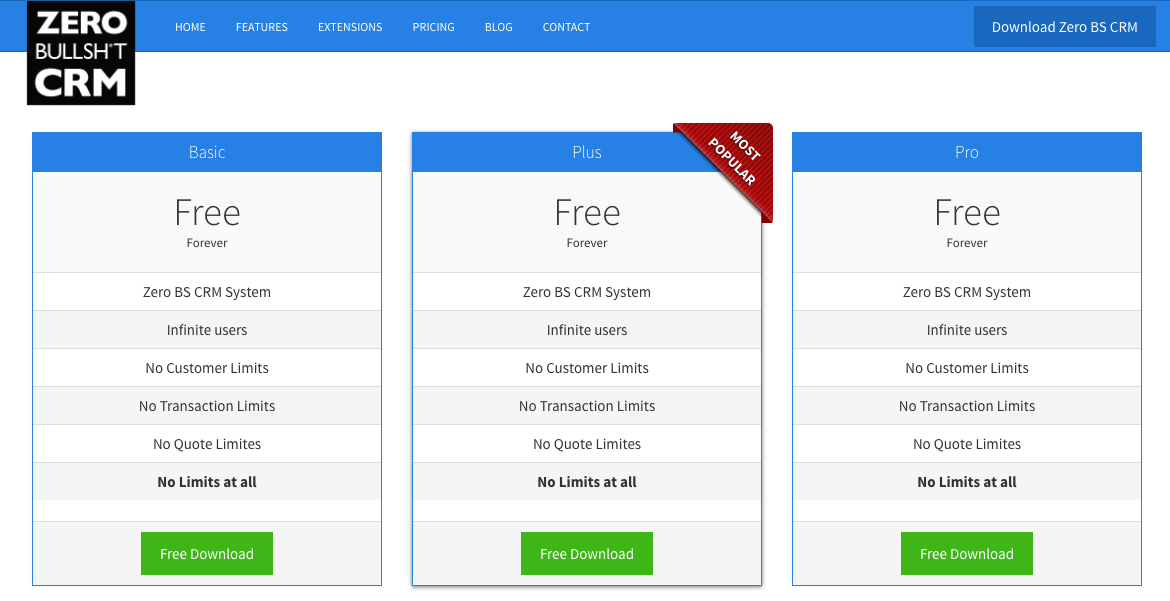 zero-bs-crm-pricing