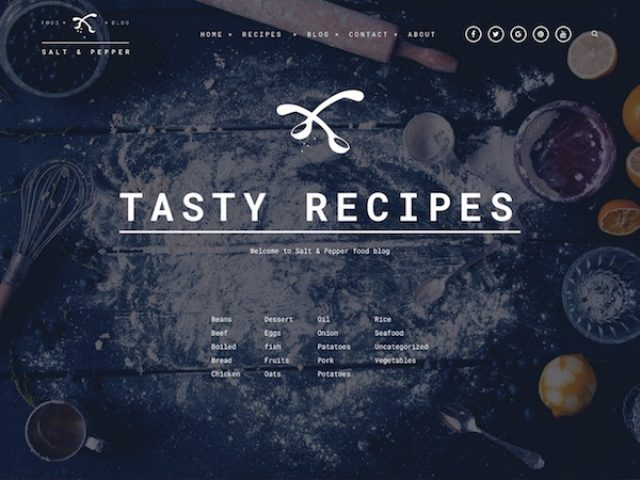 Salt & Pepper Food WordPress Theme