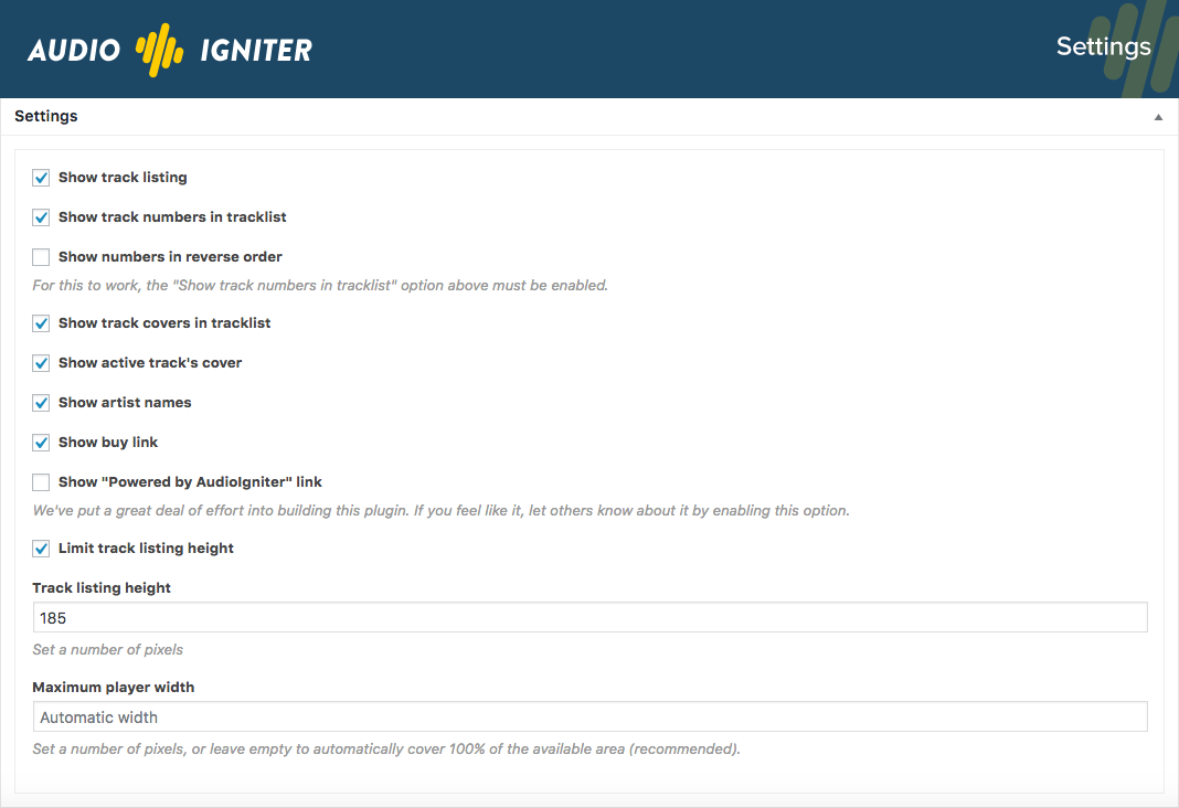 audio-igniter-settings