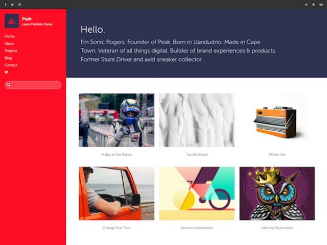 Peak Portfolio WordPress Theme