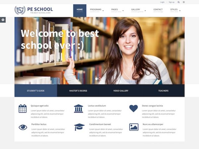 PE School WordPress Theme