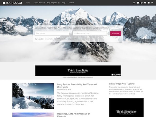 Rich Master Blog WordPress Theme