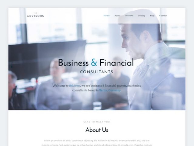 The Advisors Corporate WordPress Theme