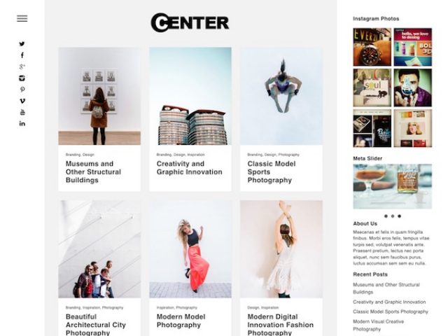 Center WordPress Theme