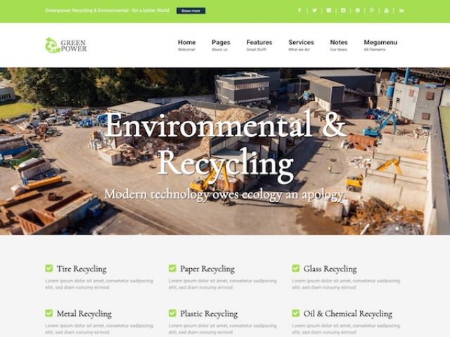 Greenpower Business WordPress Theme