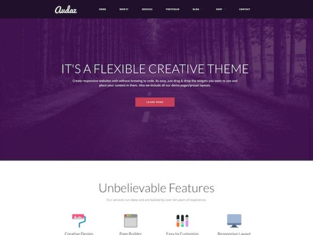 Audaz Small Business WordPress Theme