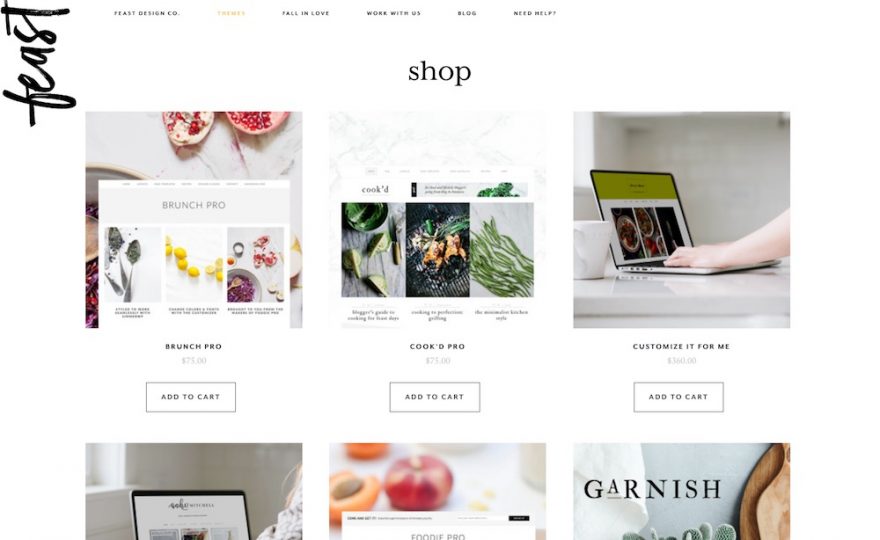 Build a Fabulous Food Blog With These Beautiful WordPress Themes from Feast Design Co.