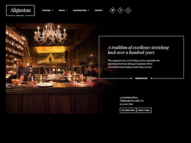 Augustan – Restaurant WordPress Theme