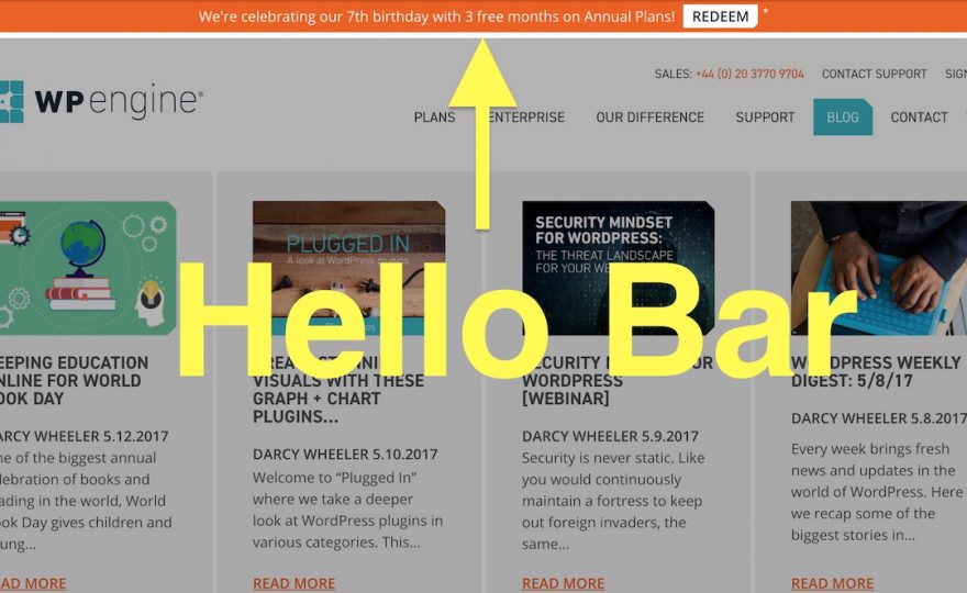 How to Use a Hello Bar to Generate Leads
