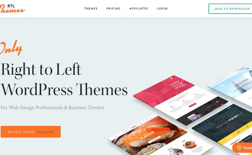 RTL Themes: Native Right to Left WordPress Themes