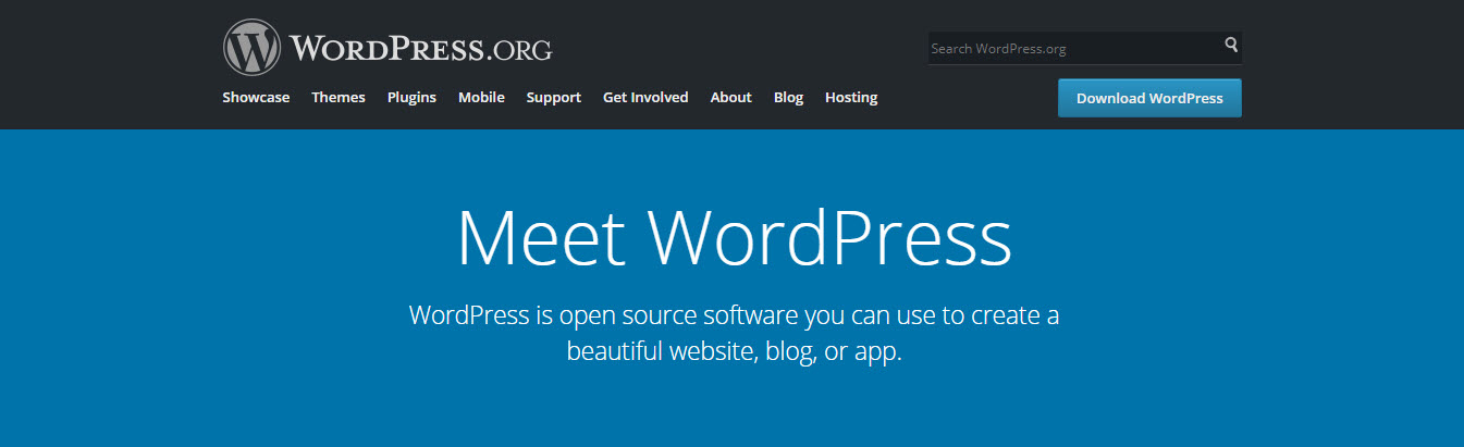 WordPress.org homepage