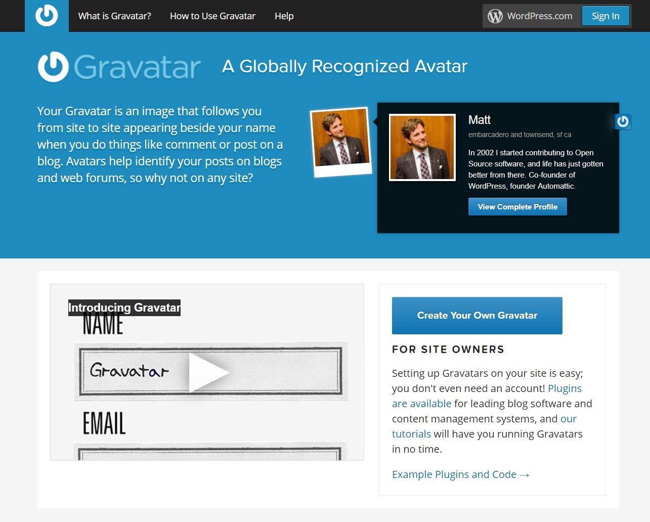 Gravatar Website