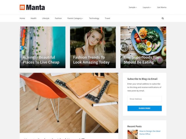 Manta WordPress Theme