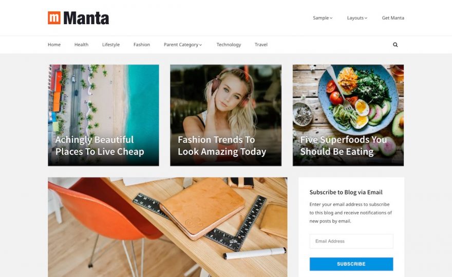 Manta WordPress Theme