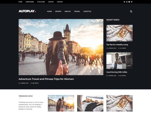 Autoplay – Video Magazine WordPress Theme