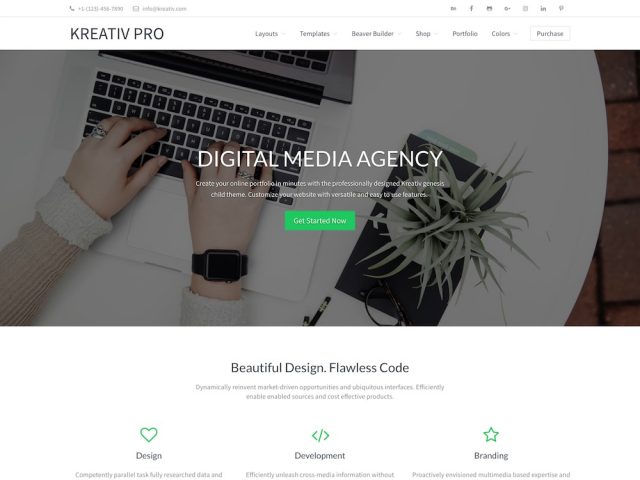 Kreativ Pro – Agency WordPress Theme