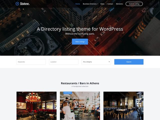 Listee – Directory Listing WordPress Theme