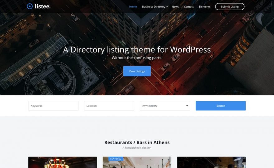 Listee – Directory Listing WordPress Theme